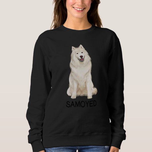 Samojede Verrückter Hund Sweatshirt (Vorderseite)