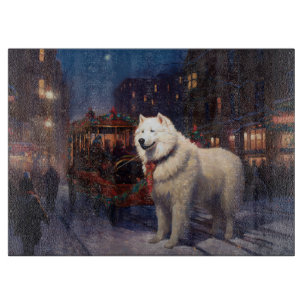 Samojede Weihnachtsfestzeit Schneidebrett