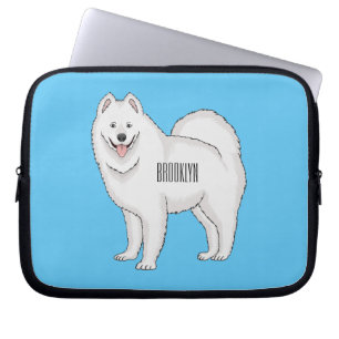 Samojeden-Hund Cartoon-Illustration  Laptopschutzhülle