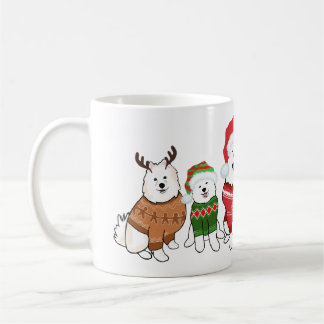 Samojeden in Weihnachtspullovern Kaffeetasse