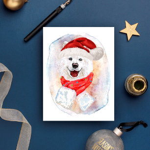 Samojeden-Weihnachtsgeschenke für Hundebesitzer Feiertagspostkarte