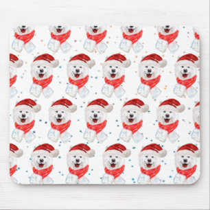Samojedengattung Weihnachtssterne Mousepad