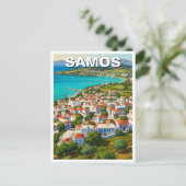 Samos Griechenland Reisen Postkarte (Stehend Vorderseite)