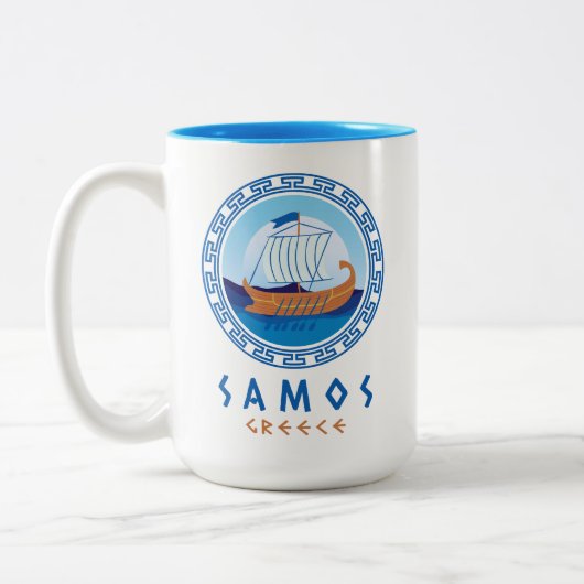 Samos, Griechenland Zweifarbige Tasse (Links)
