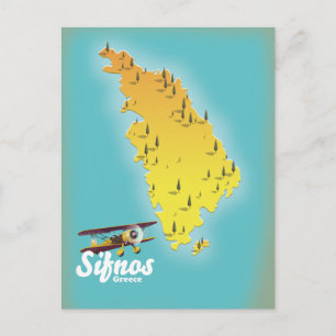 Samos Griechische Insel Karte Postkarte