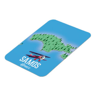 Samos griechische Inselkarte Magnet
