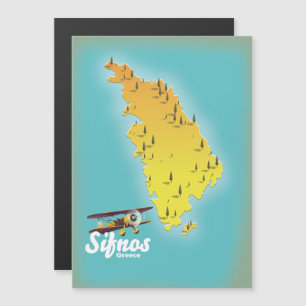 Samos griechische Inselkarte Magnetkarte