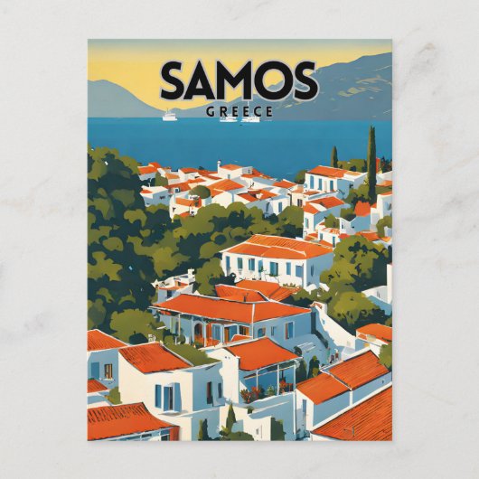 Samos Postkarte (Vorderseite)