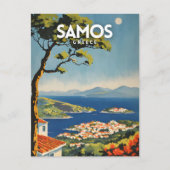 Samos Reiseplakat Postkarte (Vorderseite)