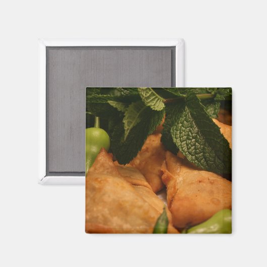 Samosa Magnet (Vorderseite/Rückseite)