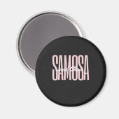 Samosa und Chai T - Shirt Magnet (Vorderseite/Rückseite)