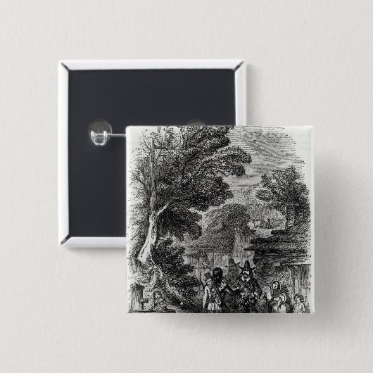 Samoset, der indische Besucher Button (Vorne & Hinten)