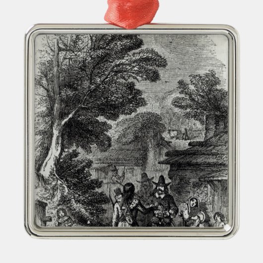 Samoset, der indische Besucher Ornament Aus Metall (Vorne)