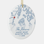 Samoset Resort Rockport Hochzeiten Foto Weihnachte Keramik Ornament (Rechts)