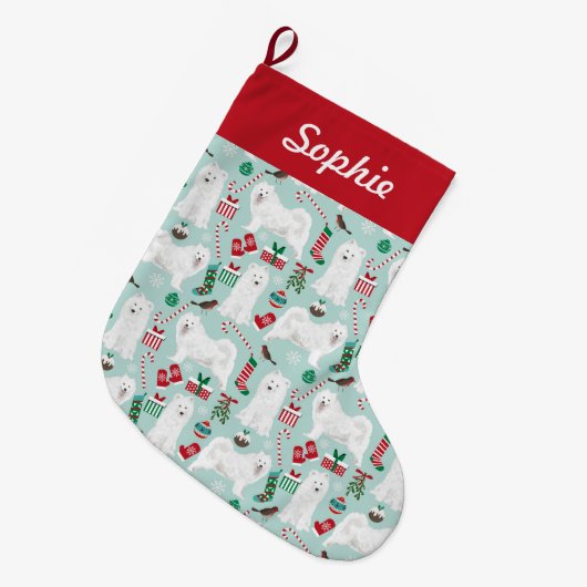 samosierter Strumpf Großer Weihnachtsstrumpf (Vorderansicht (hängend))