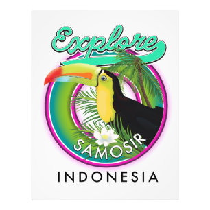 Samosir Indonesien Reise Logo erkunden Fotodruck