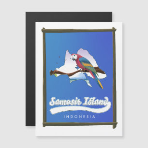 Samosir Insel Indonesien Reisekarte Magnetkarte