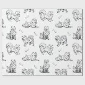 Samothunde-Muster Geschenkpapier (Flach)