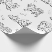 Samothunde-Muster Geschenkpapier (Ecke)