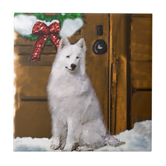 Samotische Weihnachten Fliese (Vorderseite)