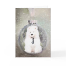 Samotische Welpen-Weihnachtskarte