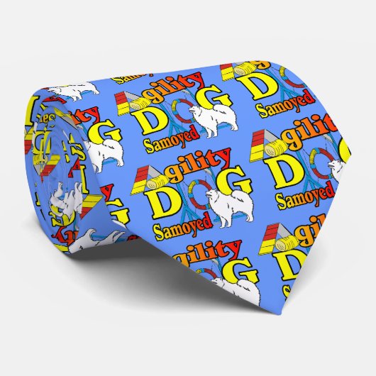Samoyed Agility Geschenke Krawatte (Gerollt)