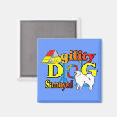 Samoyed Agility Geschenke Magnet (Vorderseite/Rückseite)
