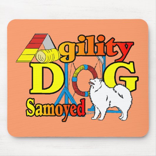 Samoyed Agility Geschenke Mousepad (Vorne)