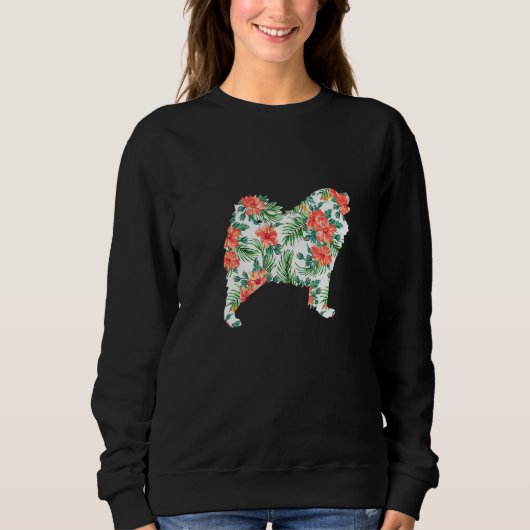 Samoyed Aloha Hawaiian Dog Sweatshirt (Vorderseite)