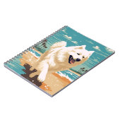 Samoyed am Strand Notizblock (Linke Seite)