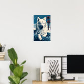 Samoyed am Strand Poster (Heimbüro)