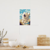Samoyed am Strand Poster (Küche)