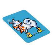 Samoyed American Eskimo Dog Snowflake Magnet (Rechte Seite)