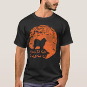 Samoyed and Moon Halloween Kostüm Funny Dog Lover T-Shirt (Vorderseite)