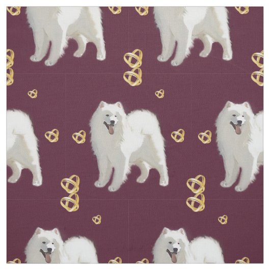 Samoyed Anniversary Pattern Stoff (Muster)