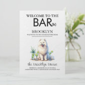 Samoyed Bar Menükarte (Stehend Vorderseite)