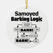 Samoyed Barking Logic Keramik Ornament (Vorne)