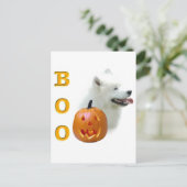 Samoyed Boo Postkarte (Stehend Vorderseite)