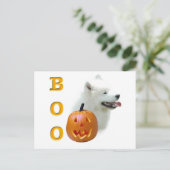 Samoyed Boo Postkarte (Stehend Vorderseite)