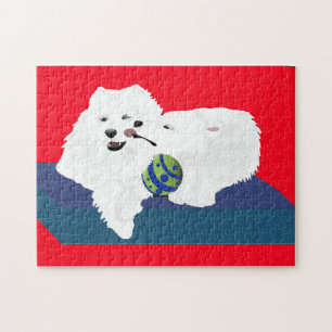Samoyed Brothers Puzzel, 252 Stück Puzzle