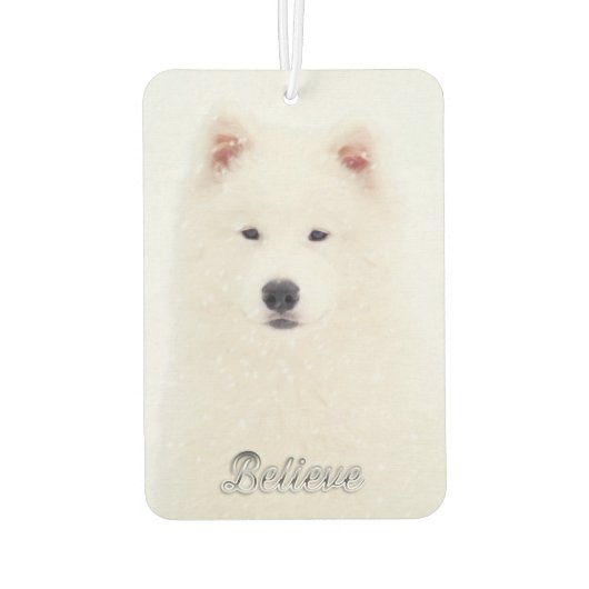 Samoyed Car Air Freshener Autolufterfrischer (Rückseite)