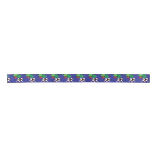 Samoyed Carousel Holiday Ribbon— Geschenk Wrap Sep Satinband (Vorderseite)