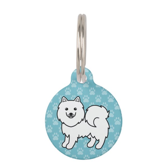 Samoyed Cartoon Dog Tiernamensmarke (Vorderseite)