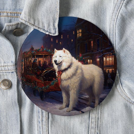 Samoyed Christmas Festivals Jahreszeit Button (Beispiel)