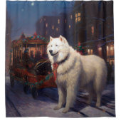 Samoyed Christmas Festivals Jahreszeit Duschvorhang (Vorderseite)