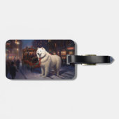 Samoyed Christmas Festivals Jahreszeit Gepäckanhänger (Rückseite horizontal)