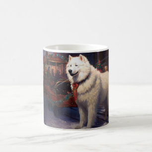 Samoyed Christmas Festivals Jahreszeit Kaffeetasse