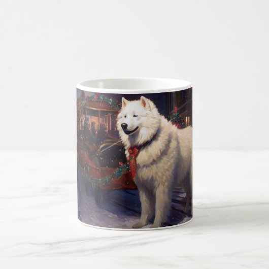Samoyed Christmas Festivals Jahreszeit Kaffeetasse (Mittel)