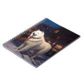 Samoyed Christmas Festivals Jahreszeit Notizblock (Linke Seite)