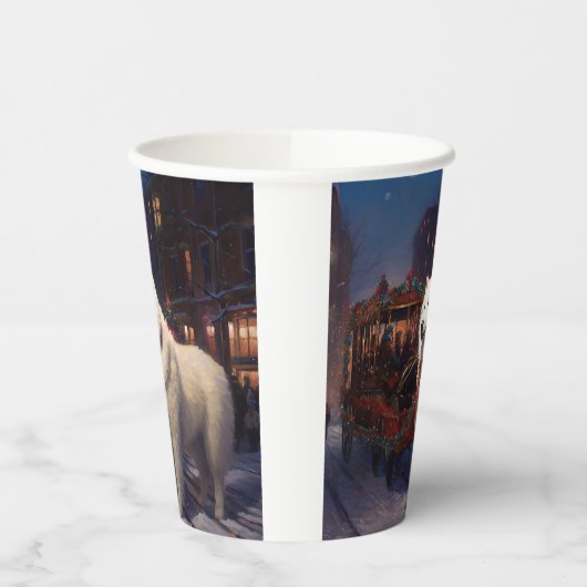 Samoyed Christmas Festivals Jahreszeit Pappbecher (Links)